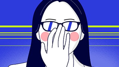 2D 모션그래픽 | 놀란 표정 캐릭터 일러스트